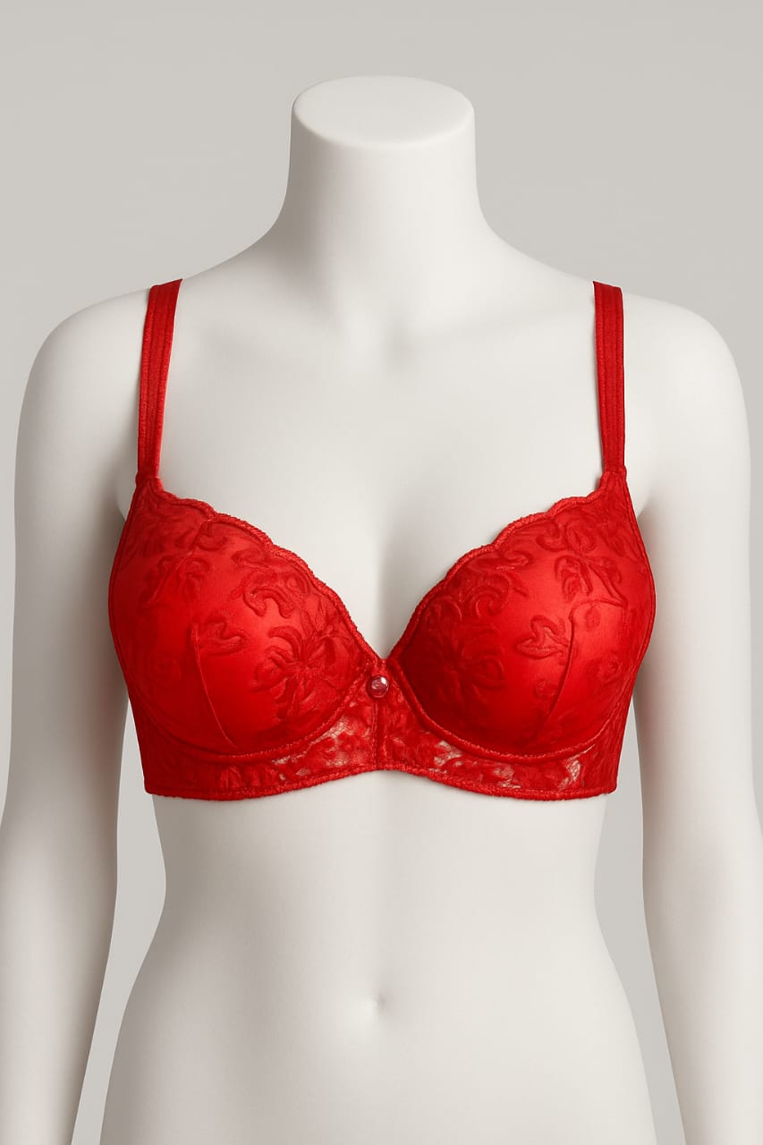 SILKSECRET SCARLETT RED BRA