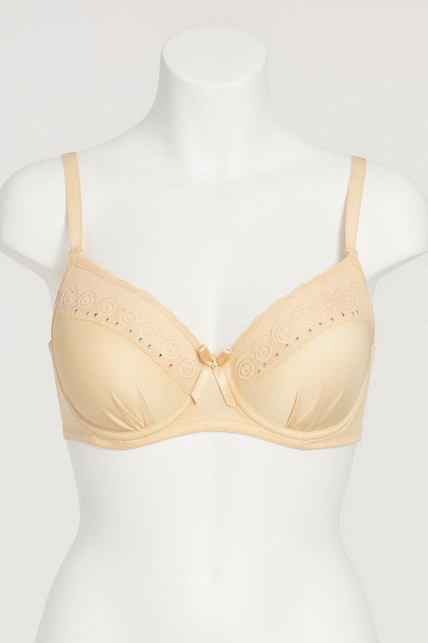 SILKSECRET PEACH LACE PADDED BRA