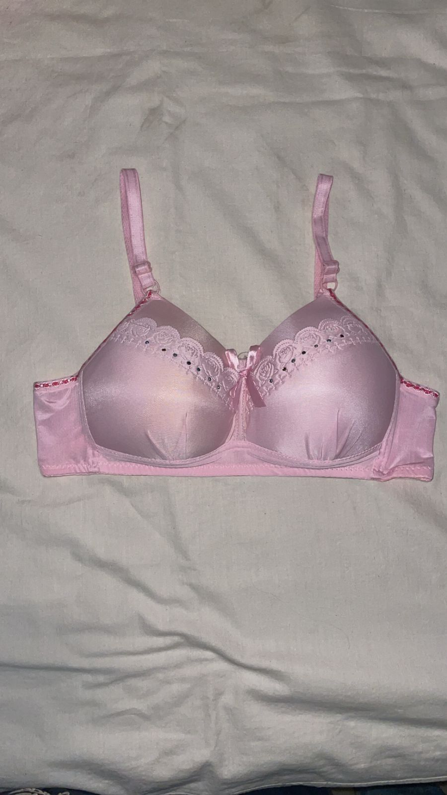SILKSECRET PINK PETAL LACE BRA - Image 2