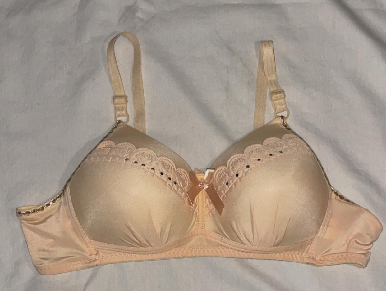 SILKSECRET PEACH LACE PADDED BRA - Image 2